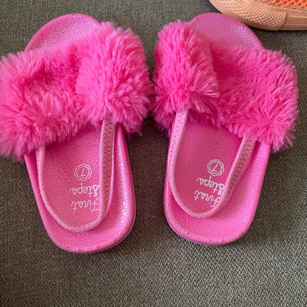 Toddler hot pink slides